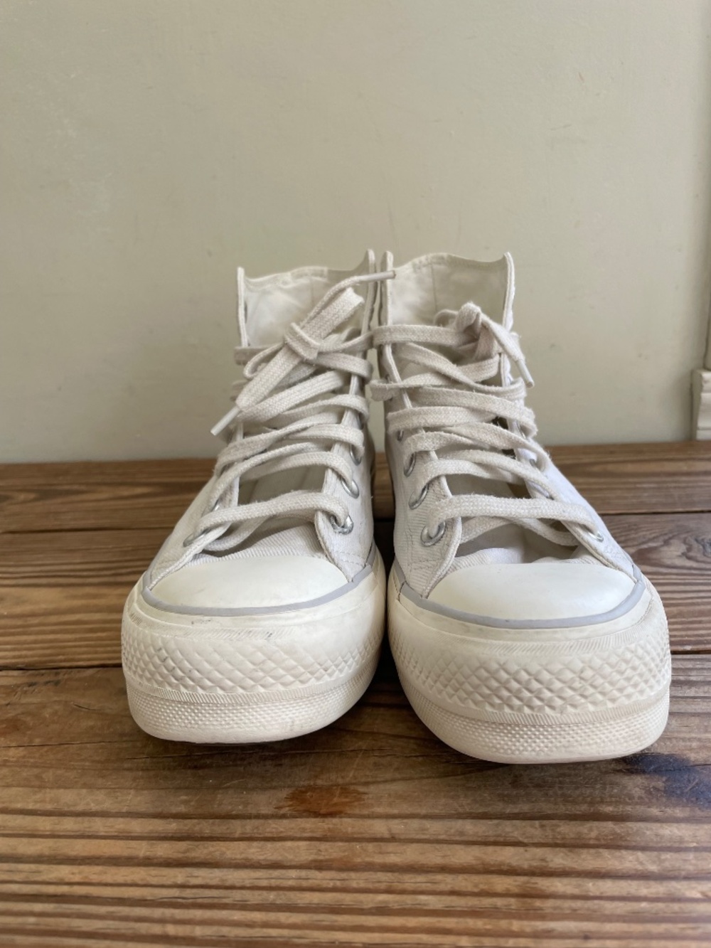 Converse All Stars | White Platform High tops size 7.5 - Picture 7 of 16